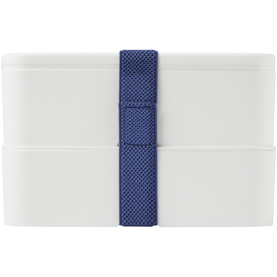 Portavivande a doppio strato MIYO da 700 + 700 ml personalizzato con logo - Pubblienne