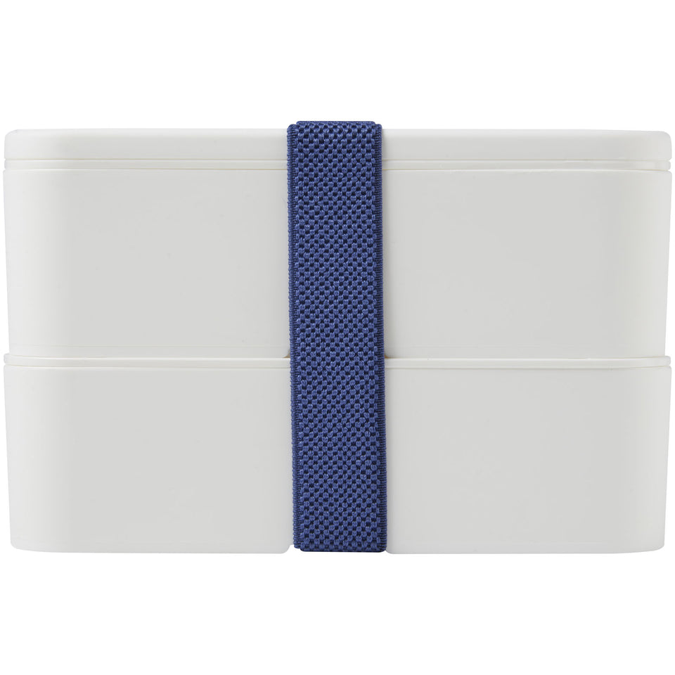 Portavivande a doppio strato MIYO da 700 + 700 ml personalizzato con logo - Pubblienne