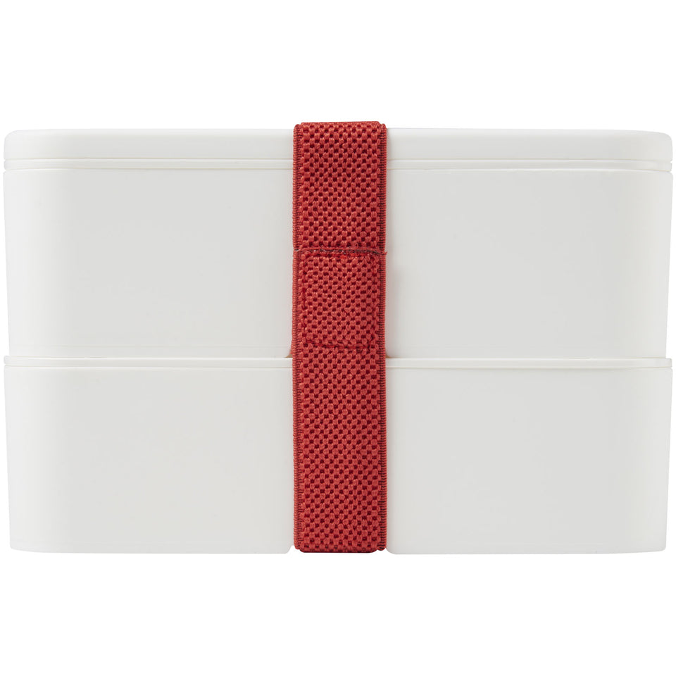 Portavivande a doppio strato MIYO da 700 + 700 ml personalizzato con logo - Pubblienne
