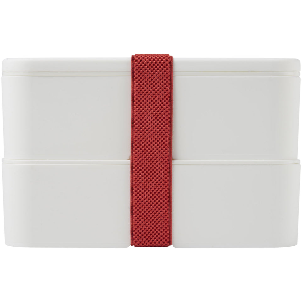 Portavivande a doppio strato MIYO da 700 + 700 ml personalizzato con logo - Pubblienne
