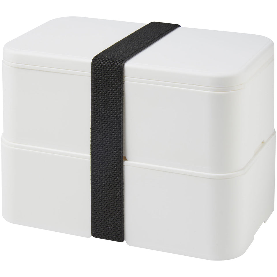 Portavivande a doppio strato MIYO da 700 + 700 ml personalizzato con logo - Pubblienne