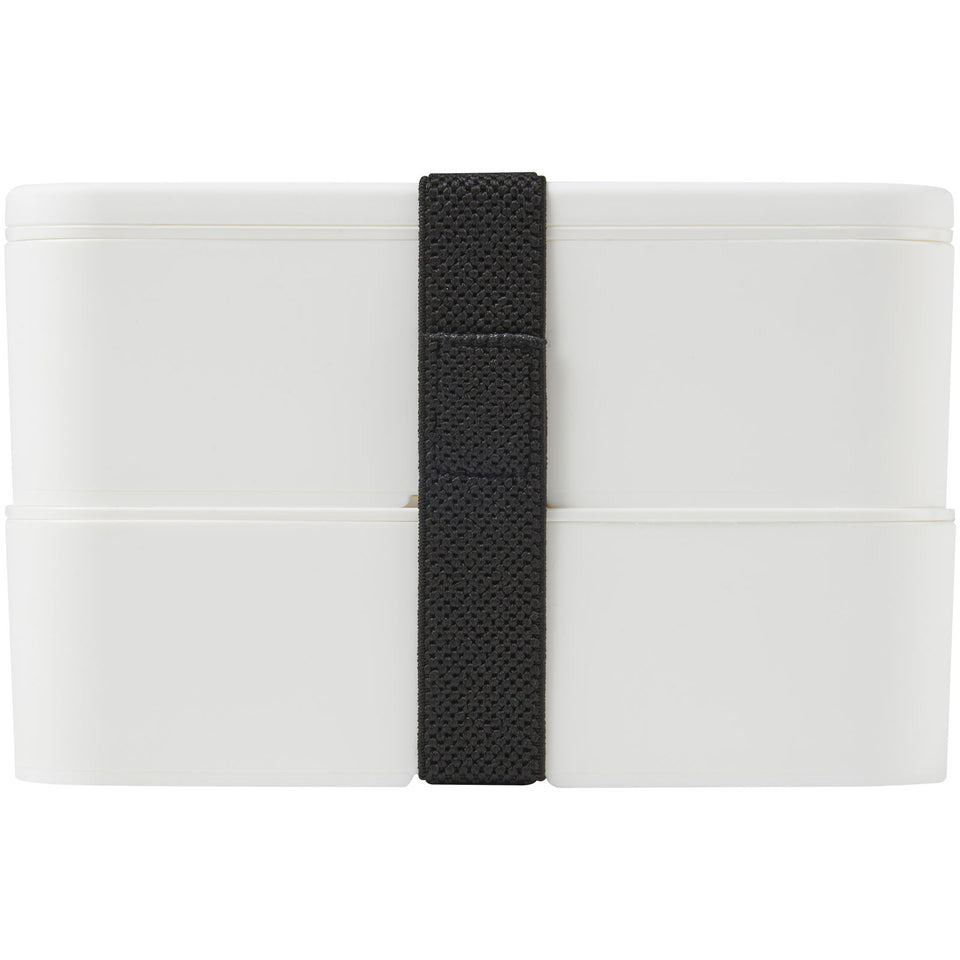 Portavivande a doppio strato MIYO da 700 + 700 ml personalizzato con logo - Pubblienne