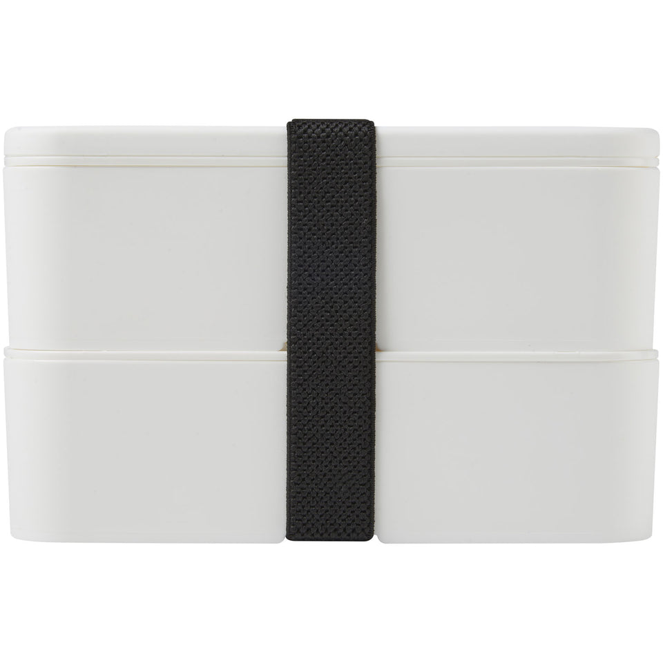 Portavivande a doppio strato MIYO da 700 + 700 ml personalizzato con logo - Pubblienne