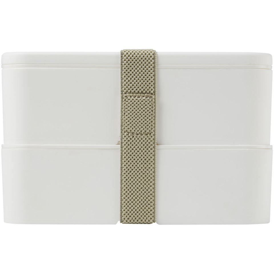 Portavivande a doppio strato MIYO da 700 + 700 ml personalizzato con logo - Pubblienne