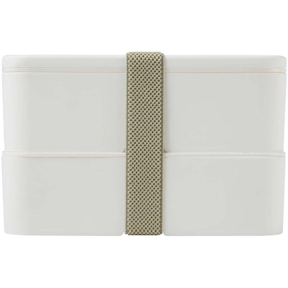 Portavivande a doppio strato MIYO da 700 + 700 ml personalizzato con logo - Pubblienne