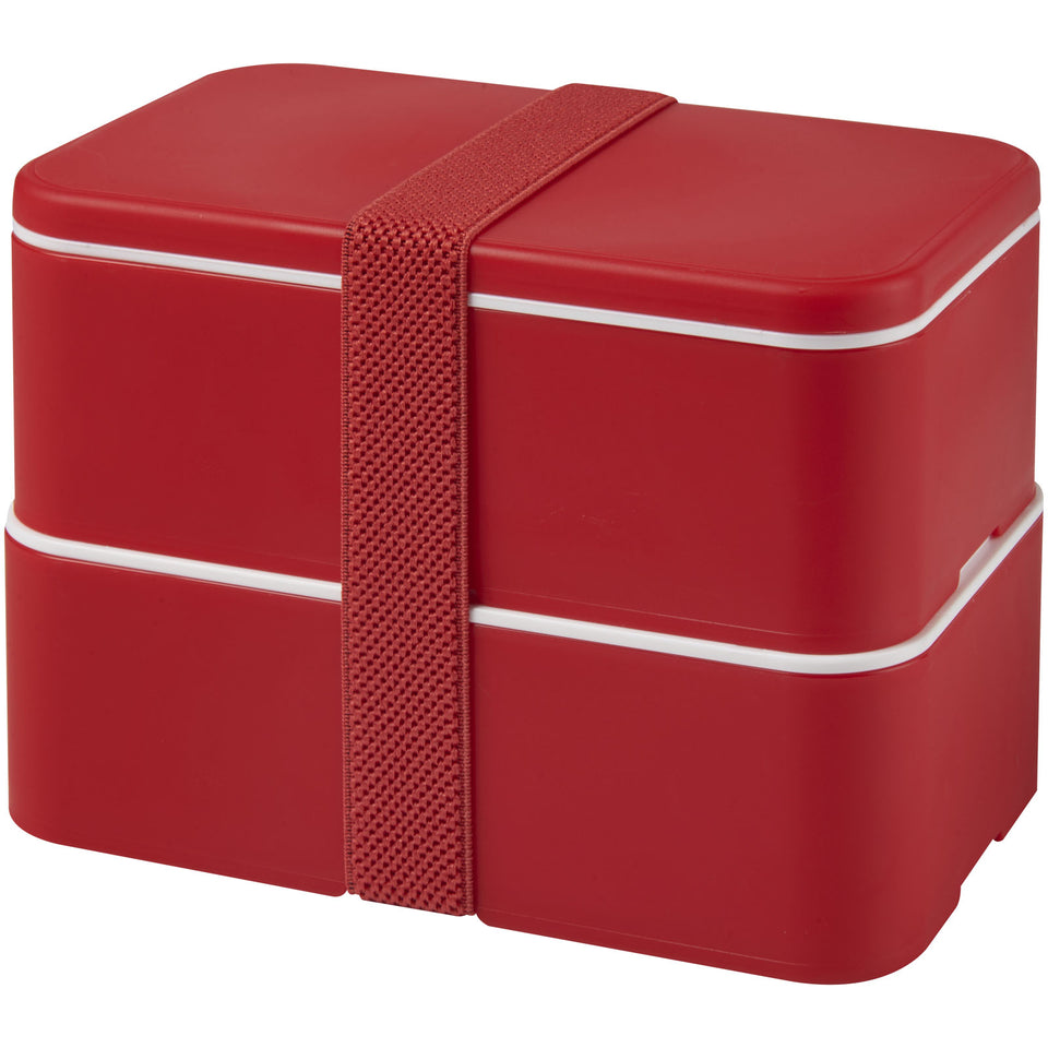 Portavivande a doppio strato MIYO da 700 + 700 ml personalizzato con logo - Pubblienne