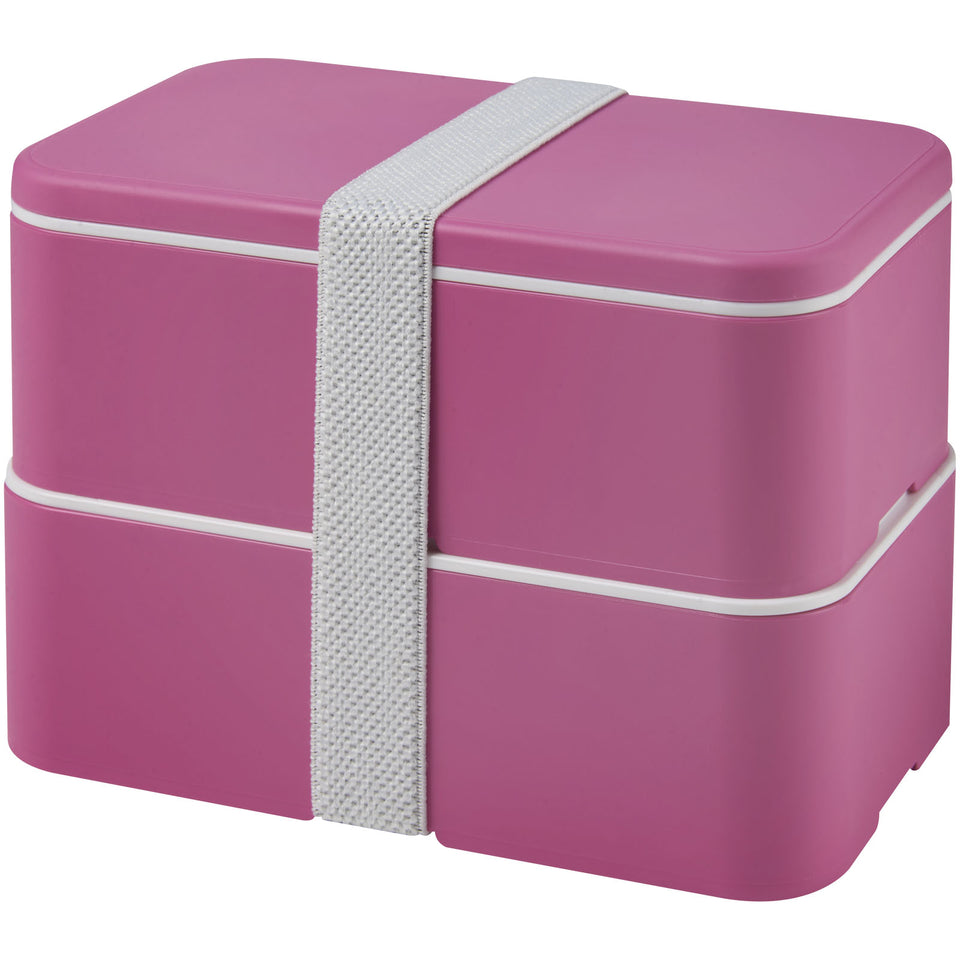 Portavivande a doppio strato MIYO da 700 + 700 ml personalizzato con logo - Pubblienne