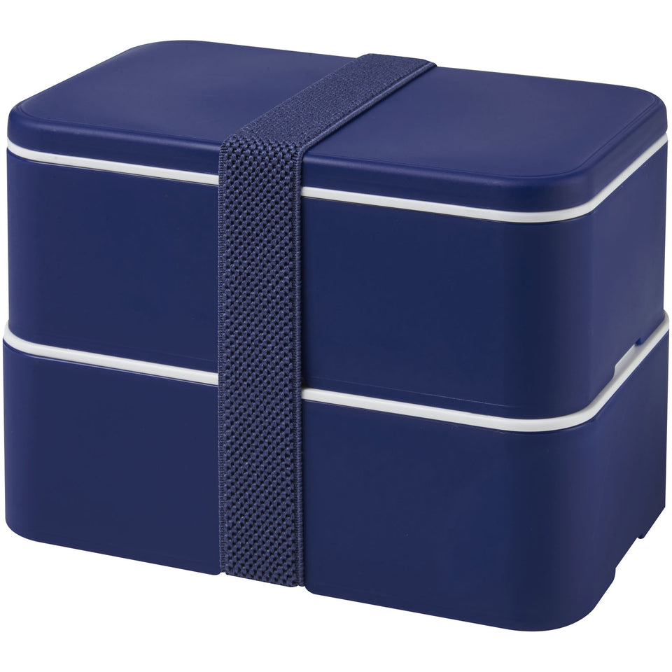 Portavivande a doppio strato MIYO da 700 + 700 ml personalizzato con logo - Pubblienne