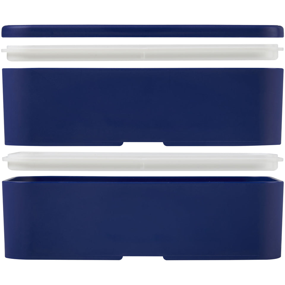Portavivande a doppio strato MIYO da 700 + 700 ml personalizzato con logo - Pubblienne