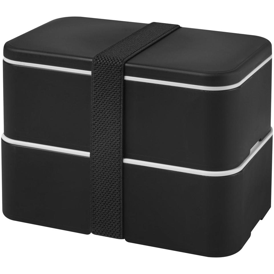 Portavivande a doppio strato MIYO da 700 + 700 ml personalizzato con logo - Pubblienne