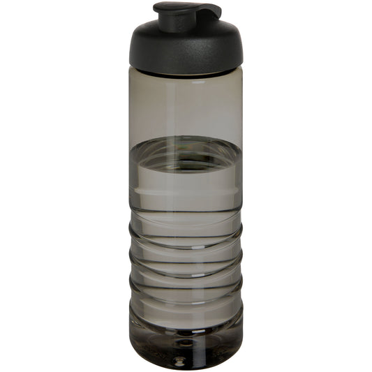 Borraccia sportiva con coperchio a scatto da 750 ml H2O Active® Eco Treble personalizzato con logo - Pubblienne