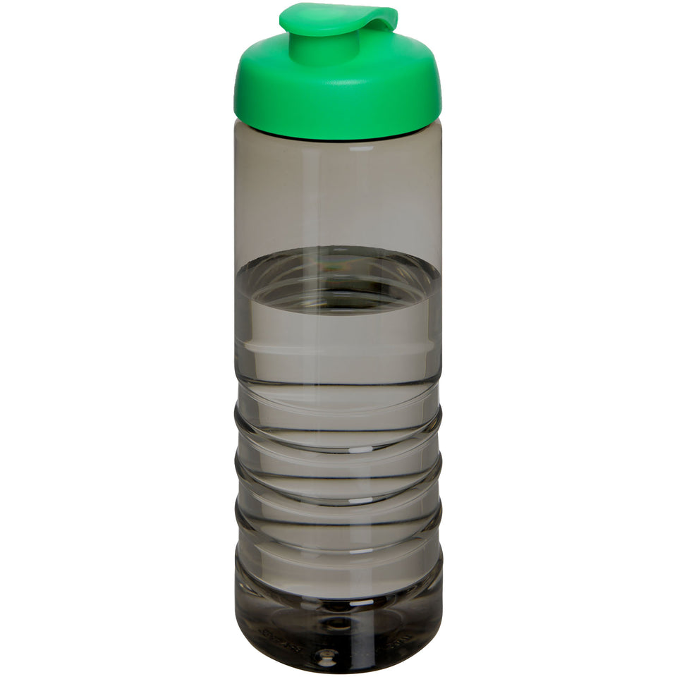Borraccia sportiva con coperchio a scatto da 750 ml H2O Active® Eco Treble personalizzato con logo - Pubblienne