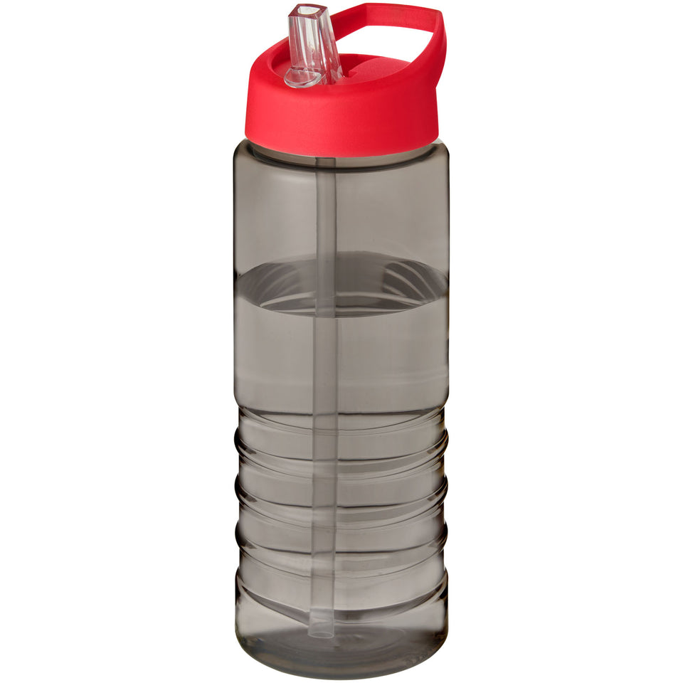 Borraccia sportiva con coperchio a beccuccio da 750 ml H2O Active® Eco Treble personalizzato con logo - Pubblienne