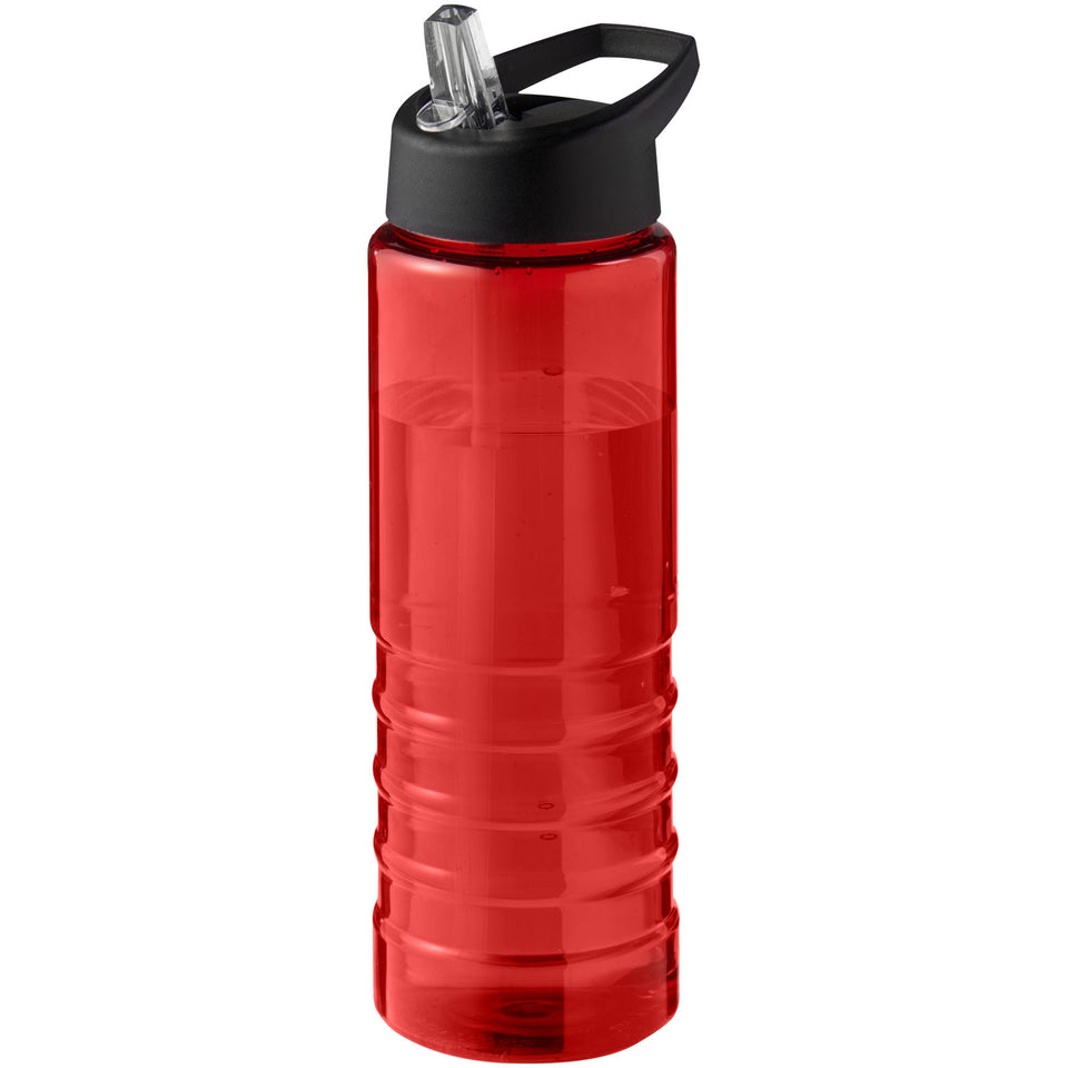 Borraccia sportiva con coperchio a beccuccio da 750 ml H2O Active® Eco Treble personalizzato con logo - Pubblienne