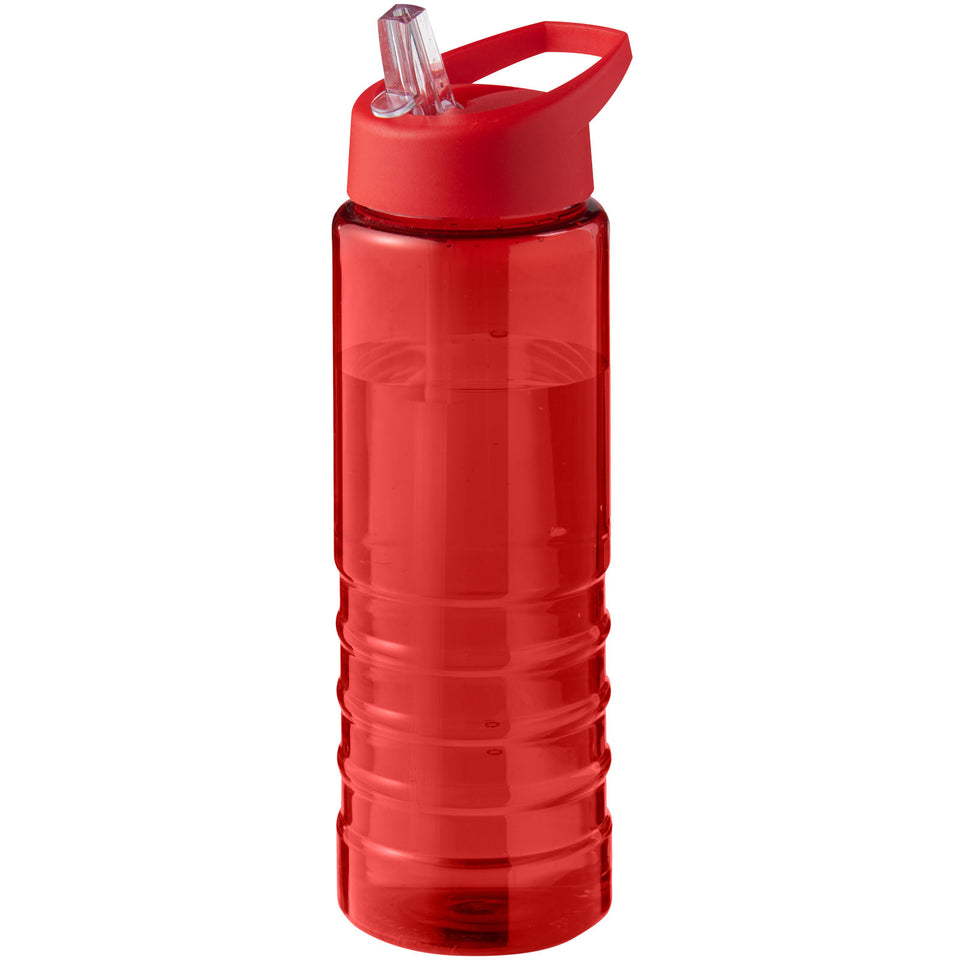 Borraccia sportiva con coperchio a beccuccio da 750 ml H2O Active® Eco Treble personalizzato con logo - Pubblienne