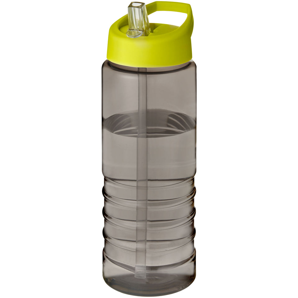 Borraccia sportiva con coperchio a beccuccio da 750 ml H2O Active® Eco Treble personalizzato con logo - Pubblienne