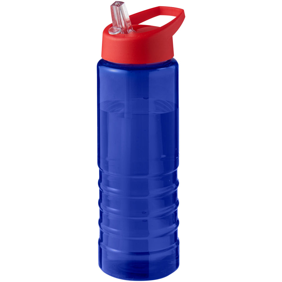 Borraccia sportiva con coperchio a beccuccio da 750 ml H2O Active® Eco Treble personalizzato con logo - Pubblienne