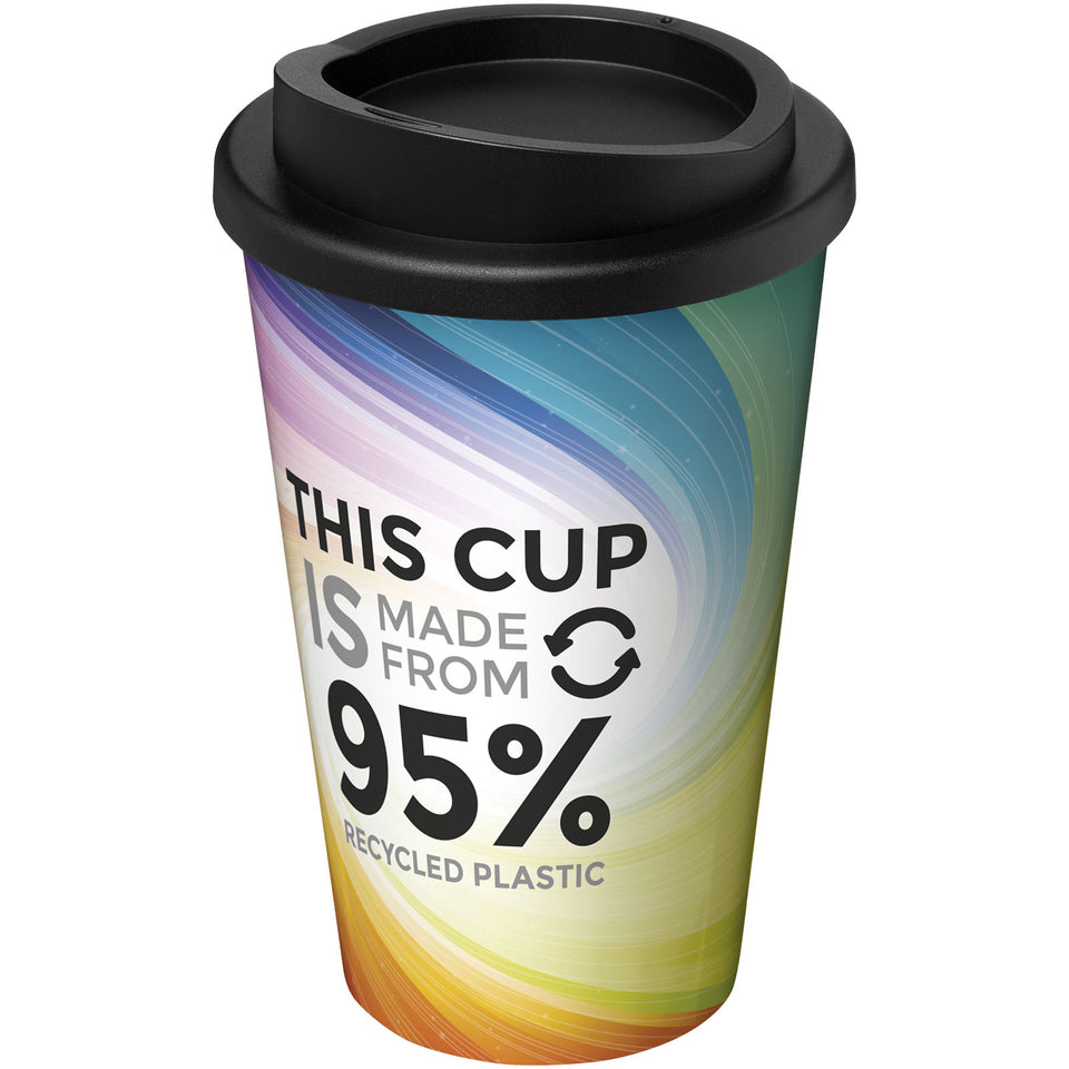 Bicchiere termico da 350 ml Brite-Americano® Recycled personalizzato con logo - Pubblienne