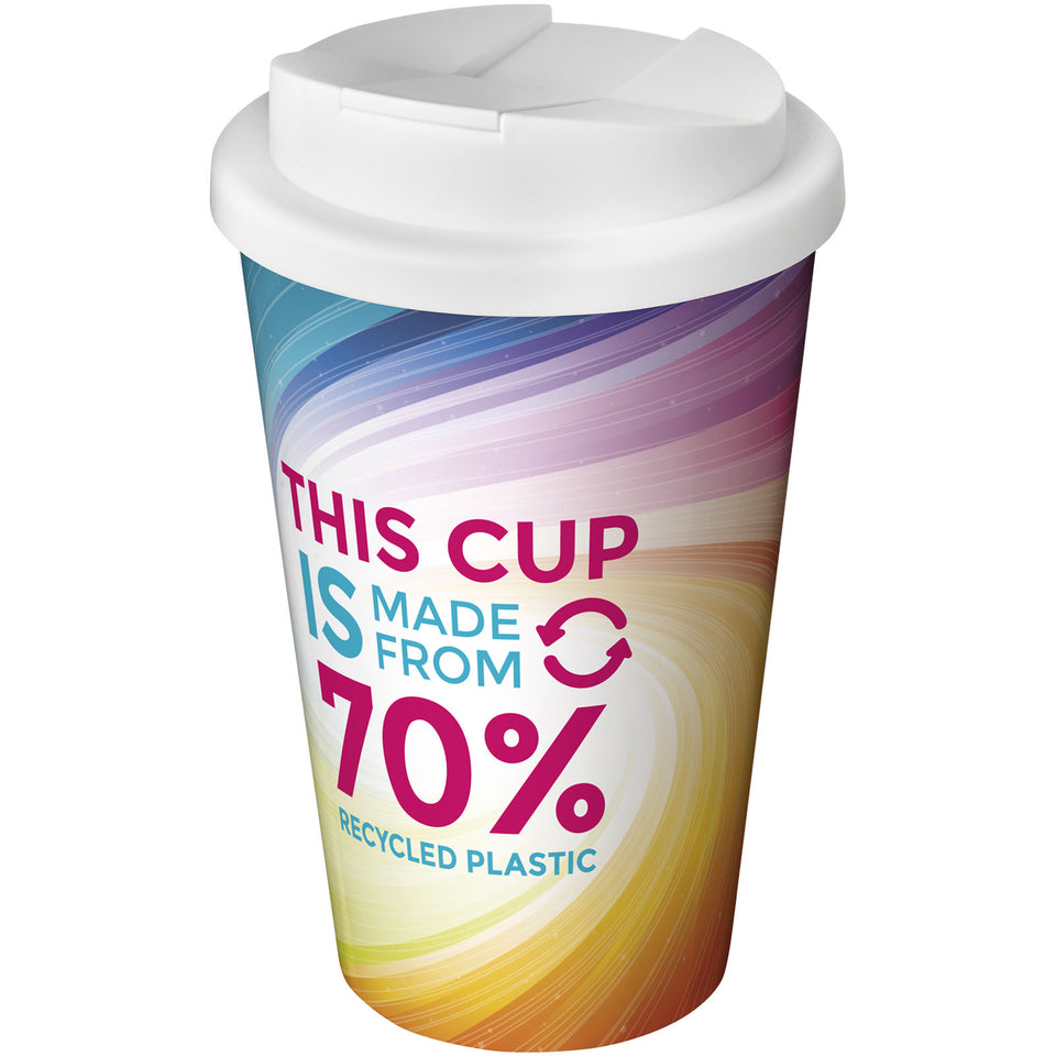 Bicchiere termico con chiusura ermetica da 350 ml Brite-Americano® Eco personalizzato con logo - Pubblienne