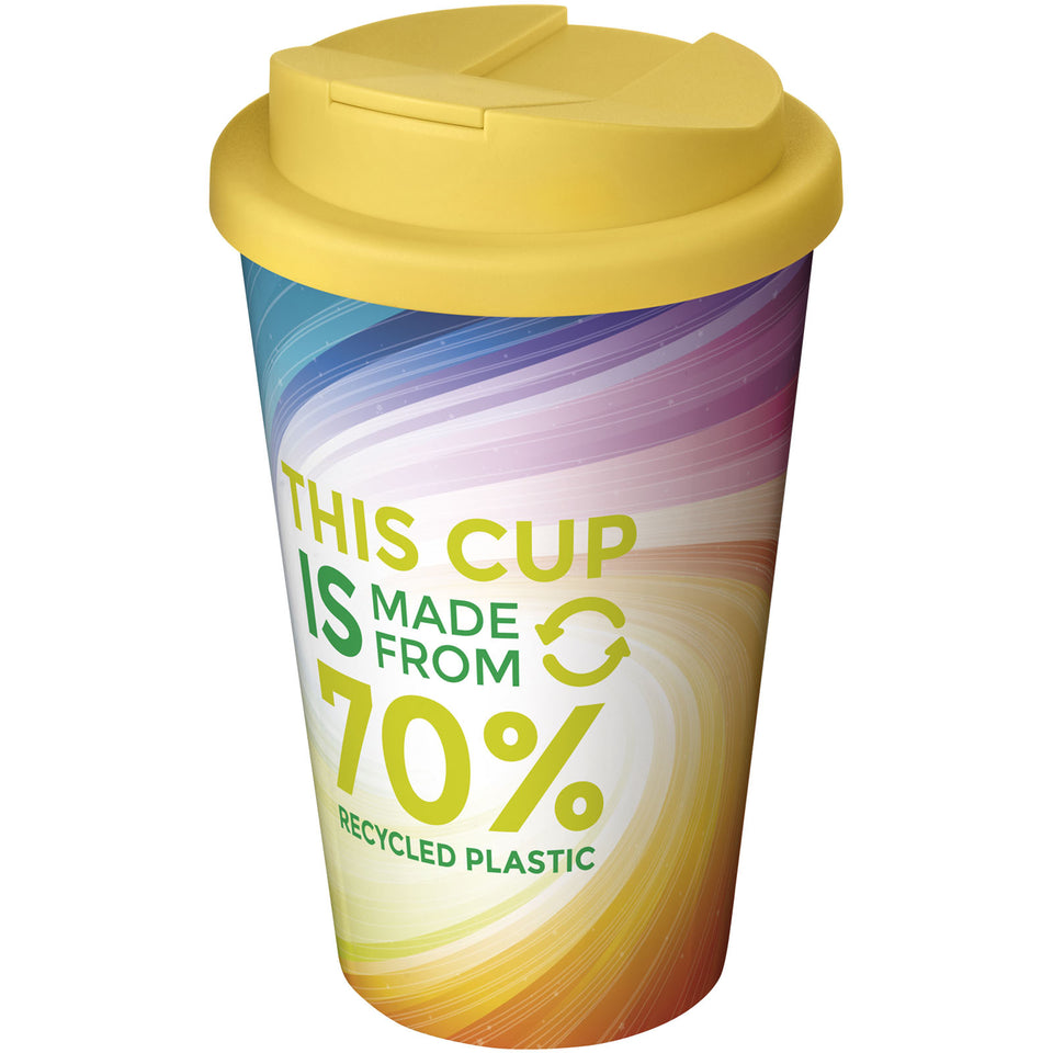 Bicchiere termico con chiusura ermetica da 350 ml Brite-Americano® Eco personalizzato con logo - Pubblienne