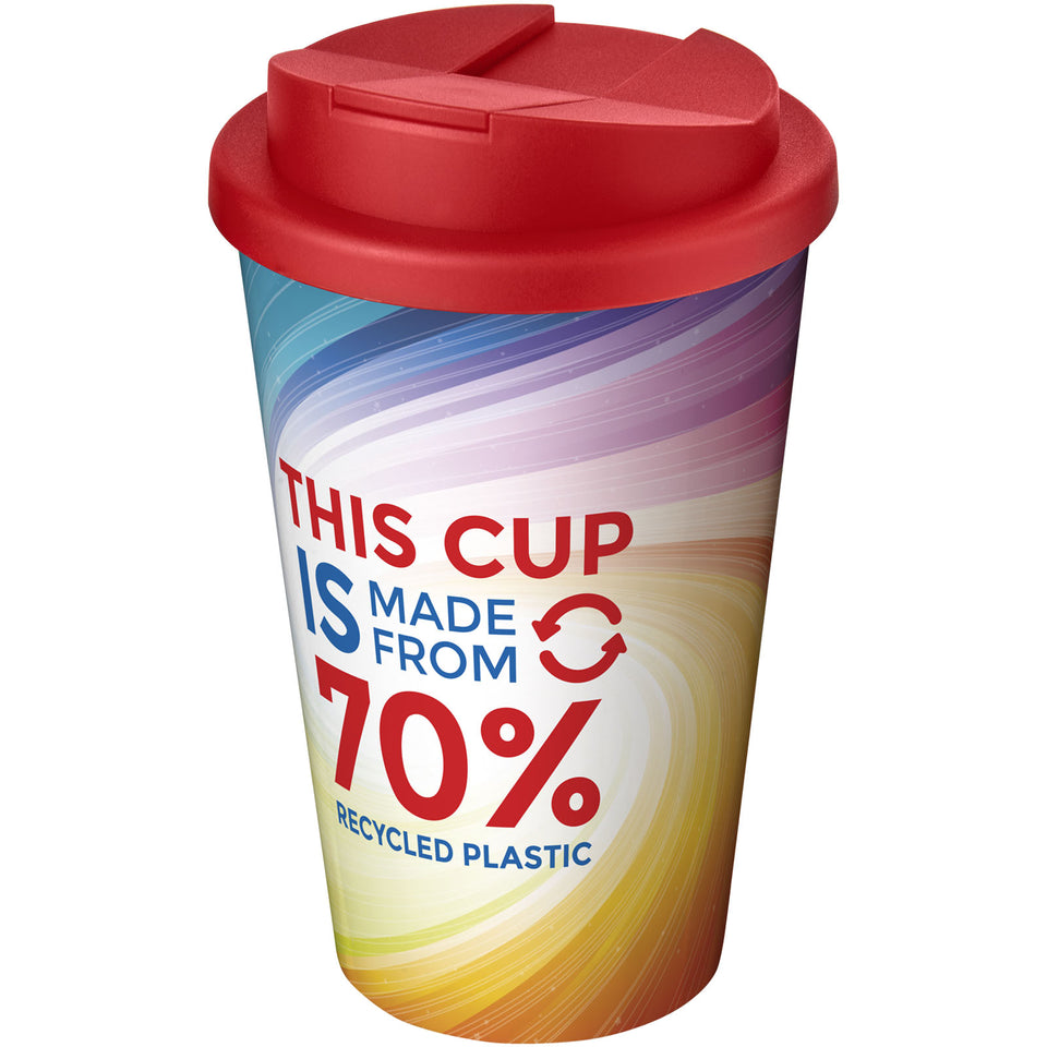 Bicchiere termico con chiusura ermetica da 350 ml Brite-Americano® Eco personalizzato con logo - Pubblienne