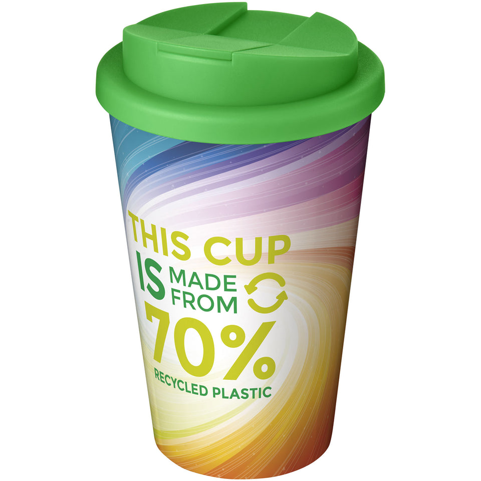 Bicchiere termico con chiusura ermetica da 350 ml Brite-Americano® Eco personalizzato con logo - Pubblienne