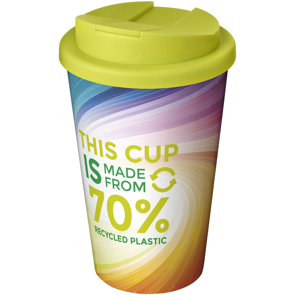 Bicchiere termico con chiusura ermetica da 350 ml Brite-Americano® Eco personalizzato con logo - Pubblienne