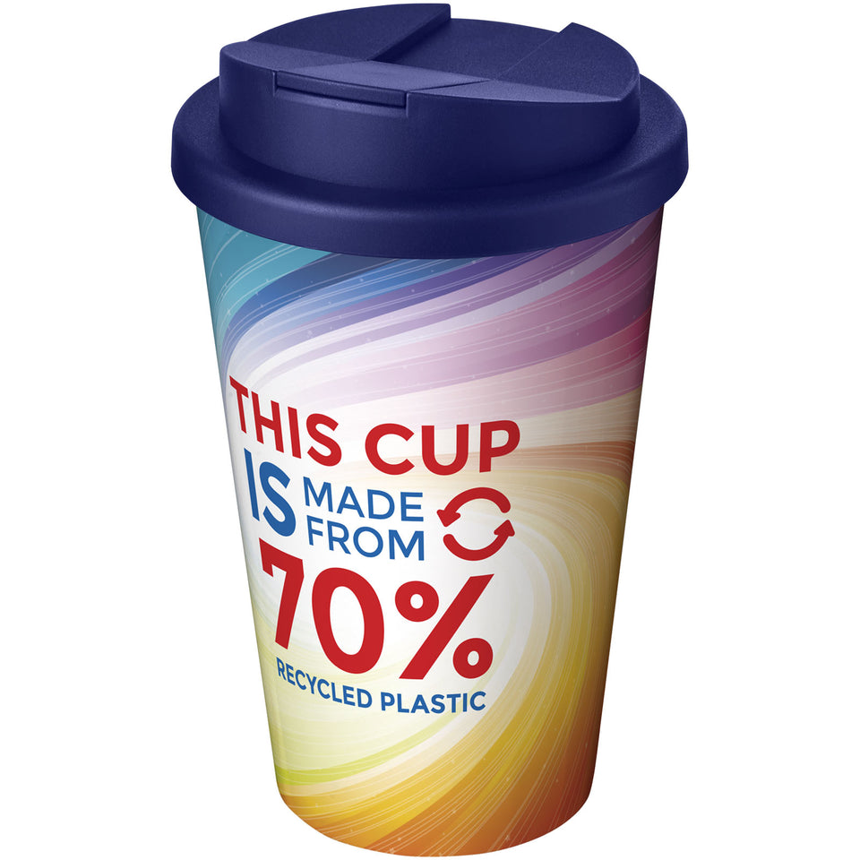 Bicchiere termico con chiusura ermetica da 350 ml Brite-Americano® Eco personalizzato con logo - Pubblienne