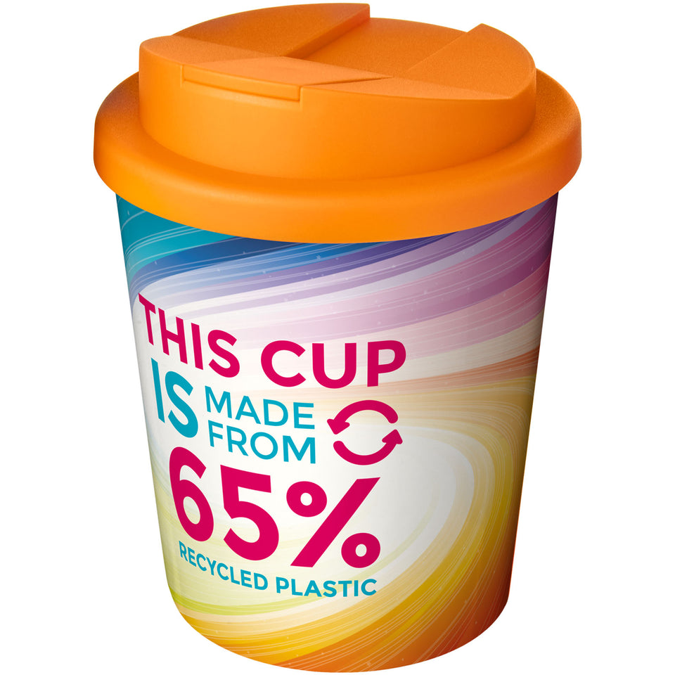 Bicchiere termico con chiusura ermetica da 250 ml Brite-Americano Espresso Eco personalizzato con logo - Pubblienne