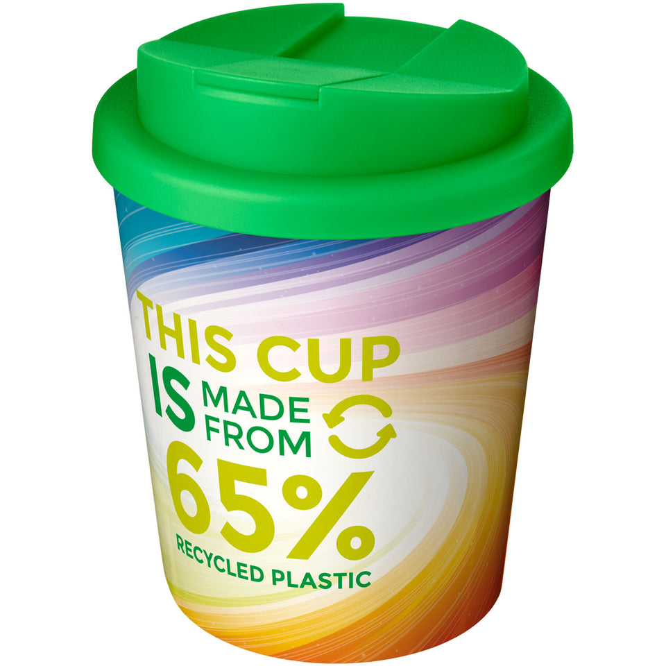 Bicchiere termico con chiusura ermetica da 250 ml Brite-Americano Espresso Eco personalizzato con logo - Pubblienne