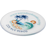 Sottobicchiere rotondo in plastica Renzo personalizzato con logo - Pubblienne