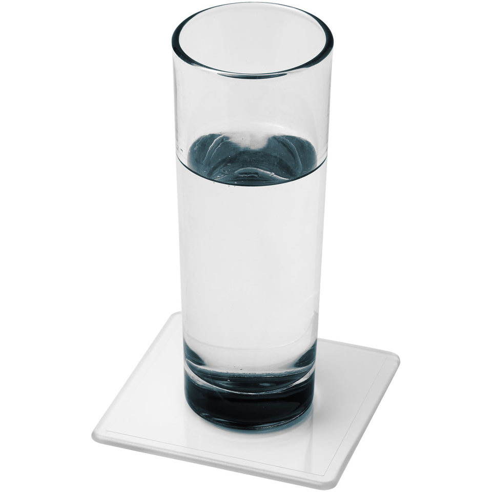 Sottobicchiere Renzo in plastica di forma quadrata personalizzato con logo - Pubblienne