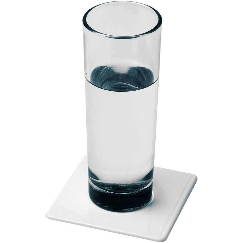 Sottobicchiere Renzo in plastica di forma quadrata personalizzato con logo - Pubblienne