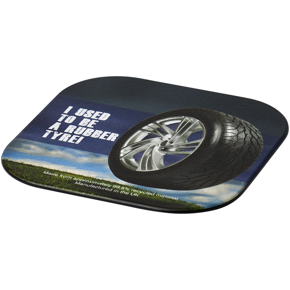 Sottobicchiere quadrato in gomma Brite-Mat® personalizzato con logo - Pubblienne
