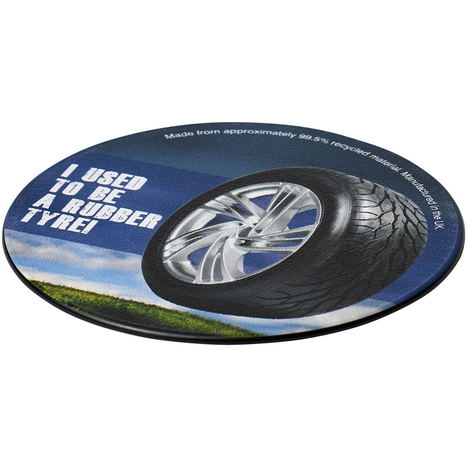 Sottobicchiere rotondo in gomma Brite-Mat® personalizzato con logo - Pubblienne