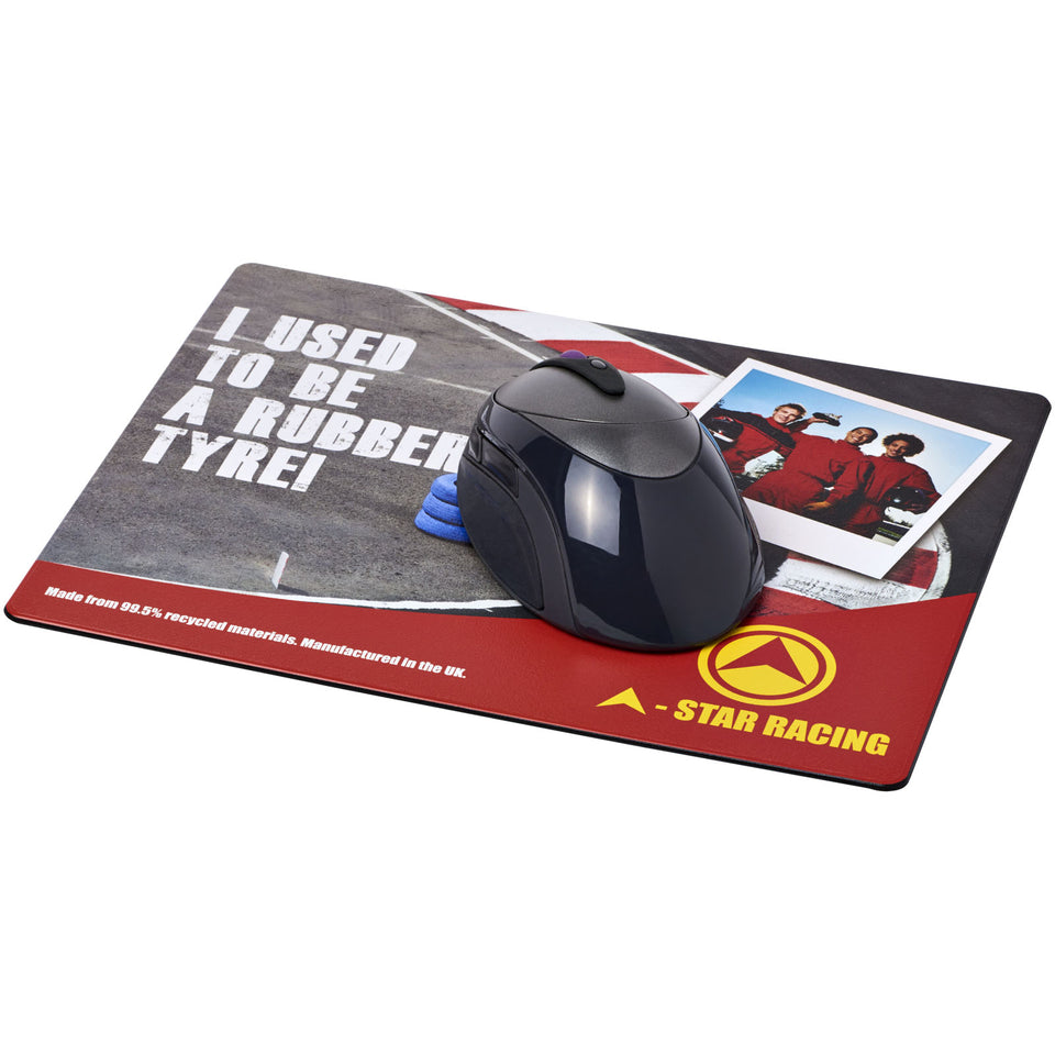 Tappetino per mouse Brite-Mat® con materiale a base di pneumatici personalizzato con logo - Pubblienne