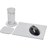 Set Brite-Mat® 1 con tappetino per mouse e sottobicchieri personalizzato con logo - Pubblienne