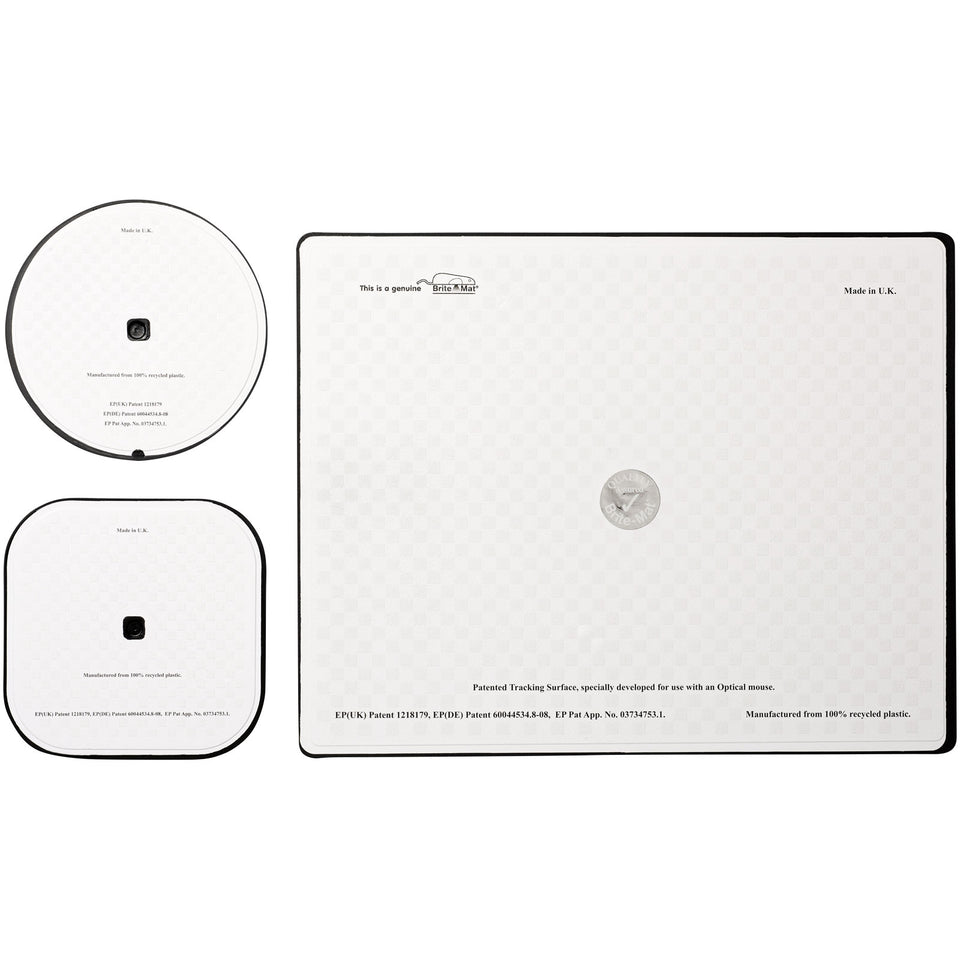 Set Brite-Mat® 1 con tappetino per mouse e sottobicchieri personalizzato con logo - Pubblienne