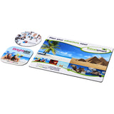 Set Brite-Mat® 1 con tappetino per mouse e sottobicchieri personalizzato con logo - Pubblienne
