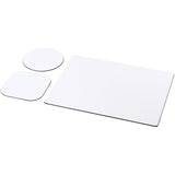 Set Brite-Mat® 1 con tappetino per mouse e sottobicchieri personalizzato con logo - Pubblienne