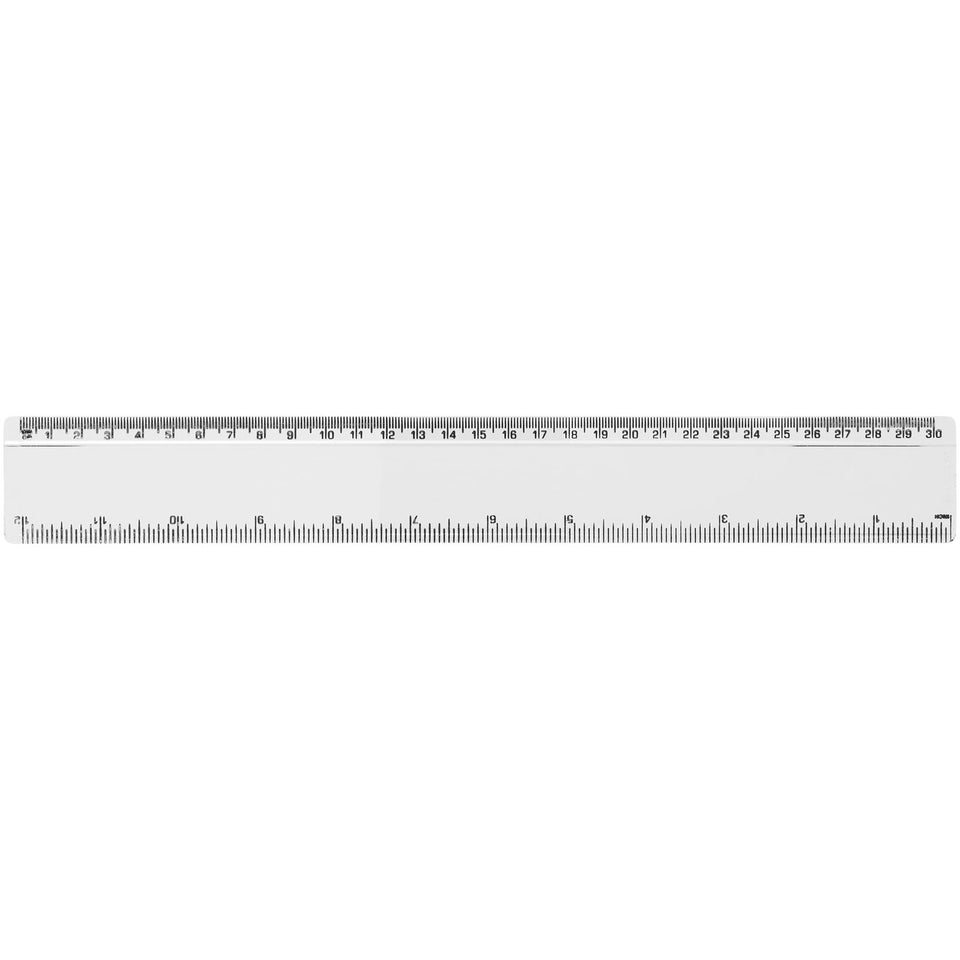 Righello Renzo da 30 cm in plastica personalizzato con logo - Pubblienne