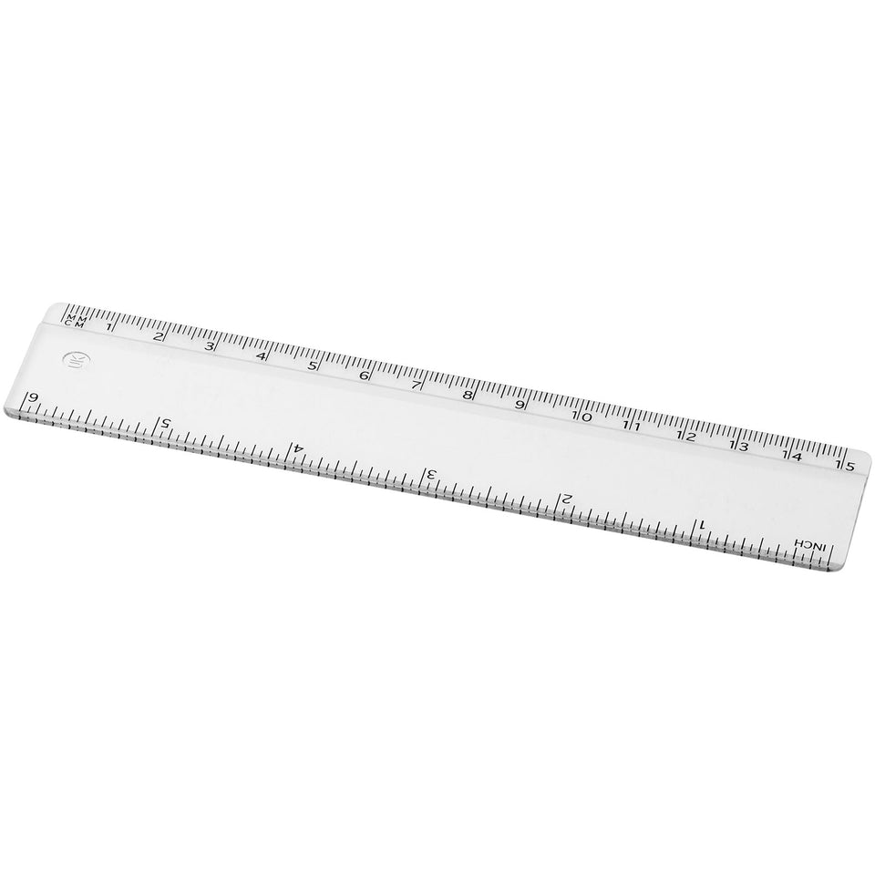 Righello Renzo da 15 cm in plastica personalizzato con logo - Pubblienne