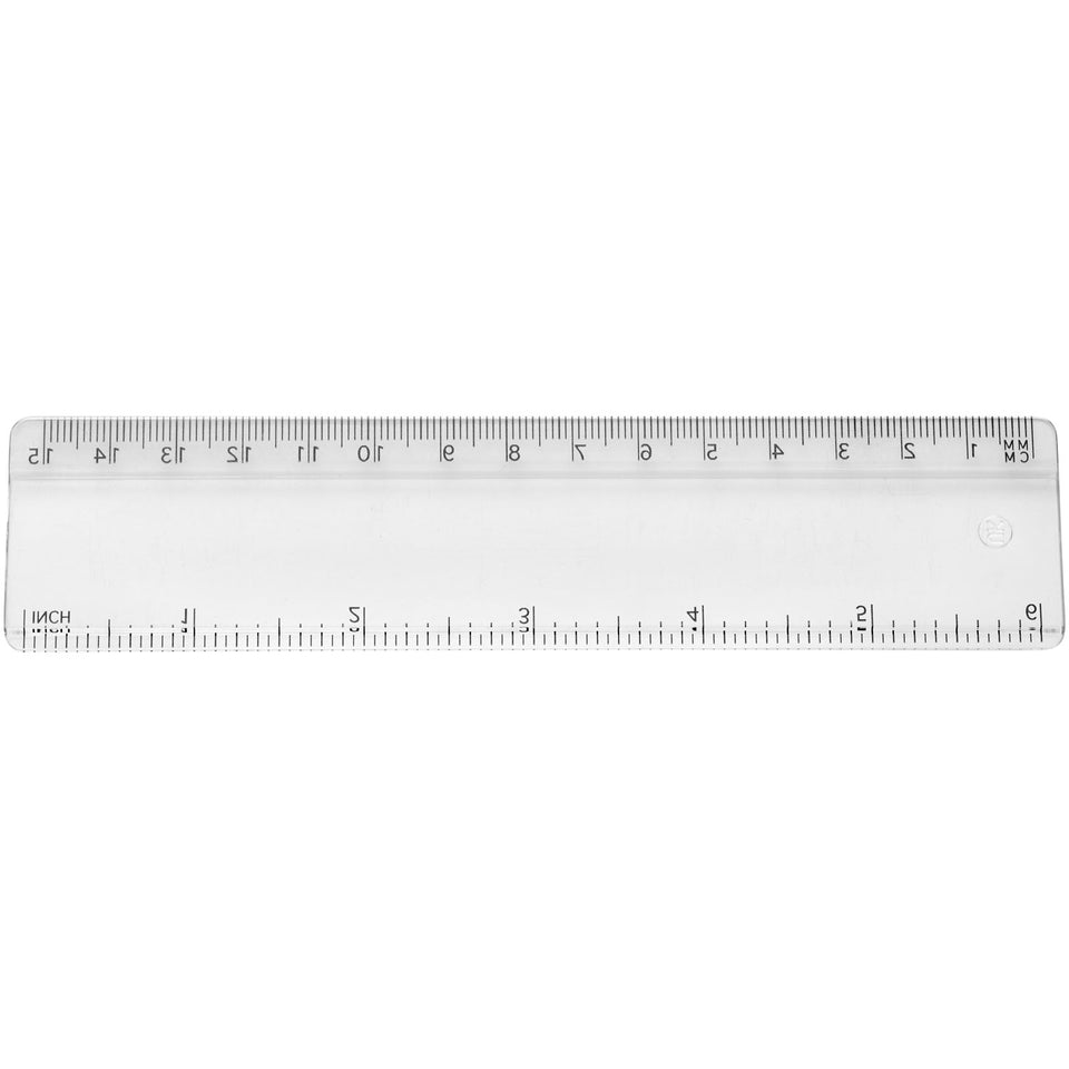 Righello Renzo da 15 cm in plastica personalizzato con logo - Pubblienne