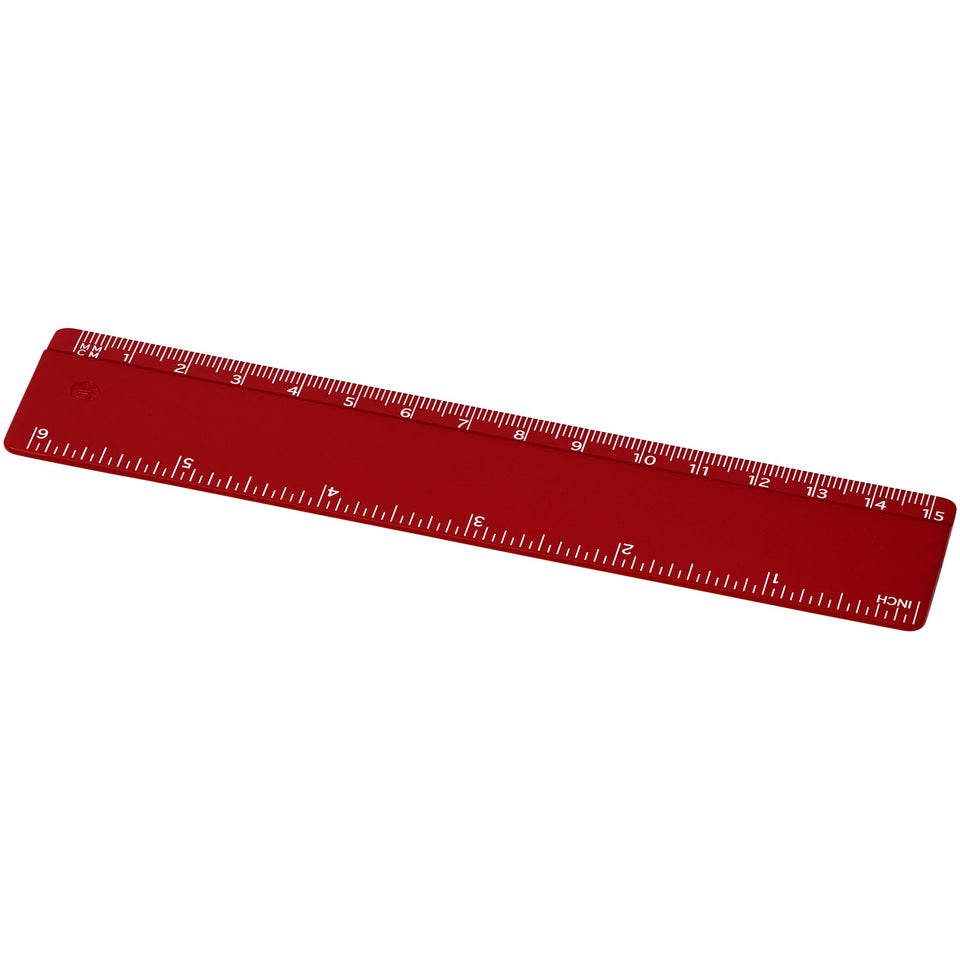 Righello Renzo da 15 cm in plastica personalizzato con logo - Pubblienne