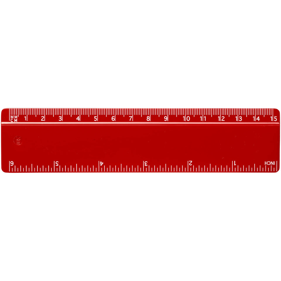 Righello Renzo da 15 cm in plastica personalizzato con logo - Pubblienne