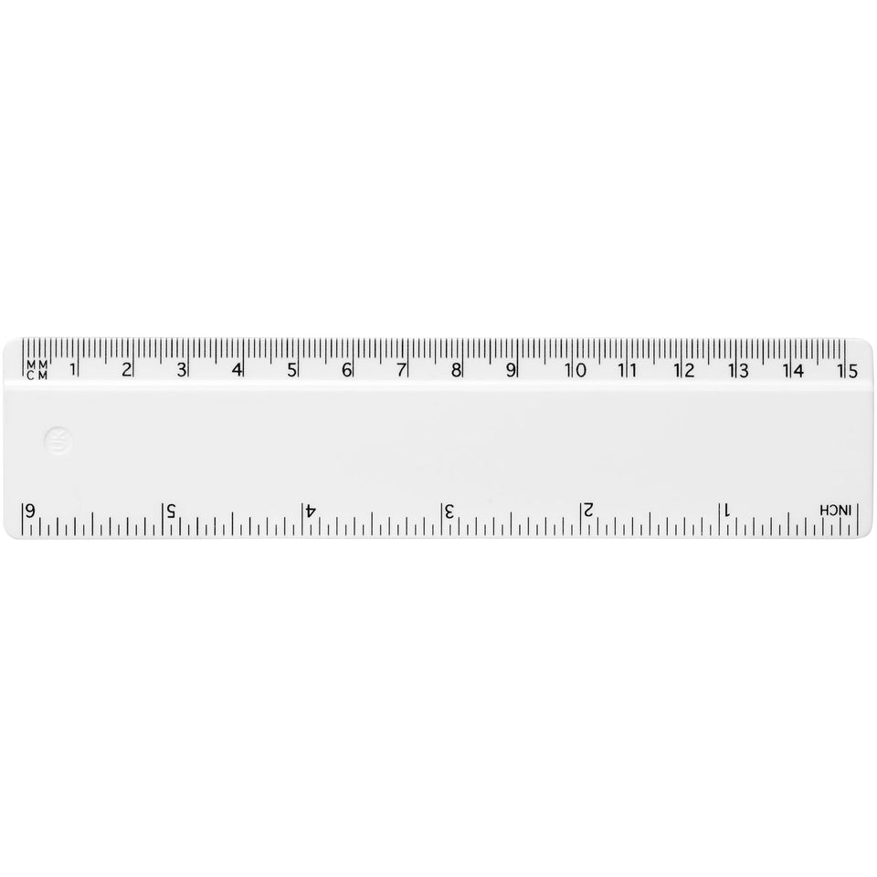 Righello Renzo da 15 cm in plastica personalizzato con logo - Pubblienne