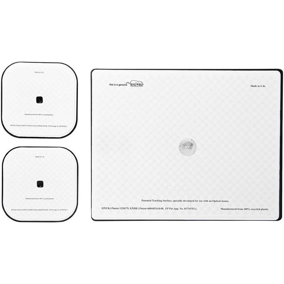 Set Brite-Mat® 3 con tappetino per mouse e sottobicchieri personalizzato con logo - Pubblienne