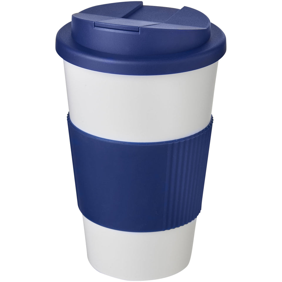 Tazza termica Americano® da 350 ml con impugnatura e coperchio ermetico personalizzato con logo - Pubblienne