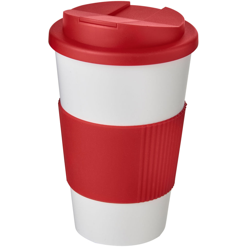 Tazza termica Americano® da 350 ml con impugnatura e coperchio ermetico personalizzato con logo - Pubblienne
