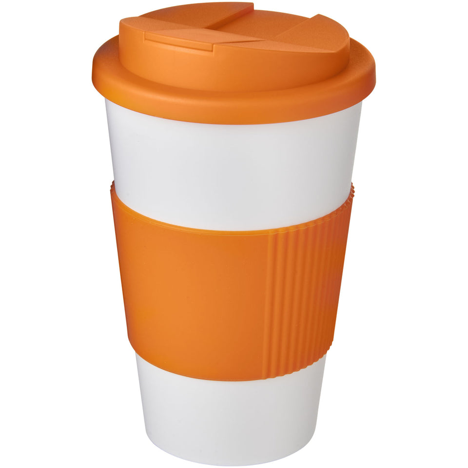 Tazza termica Americano® da 350 ml con impugnatura e coperchio ermetico personalizzato con logo - Pubblienne